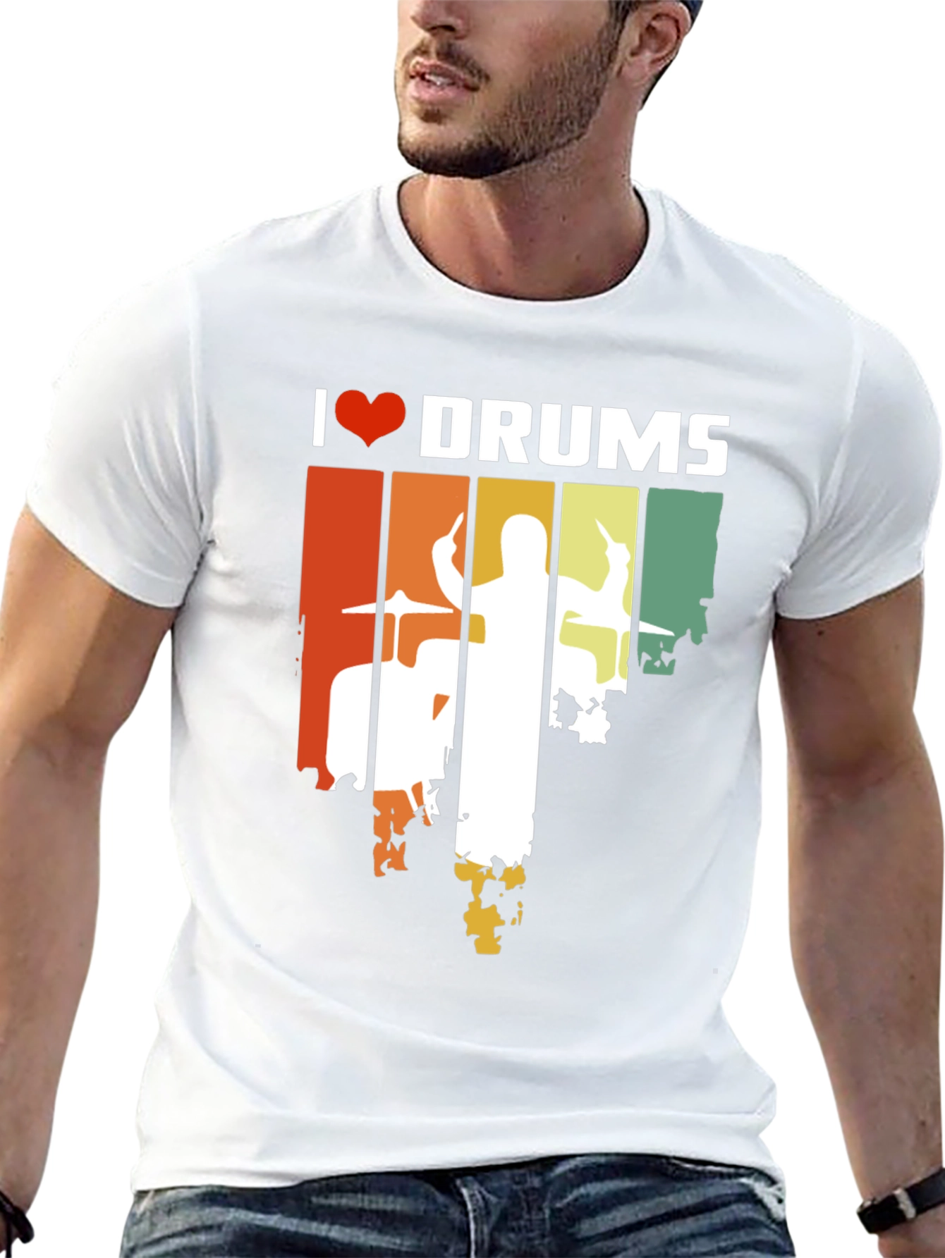 I Love Drums Graphic T-Shirt