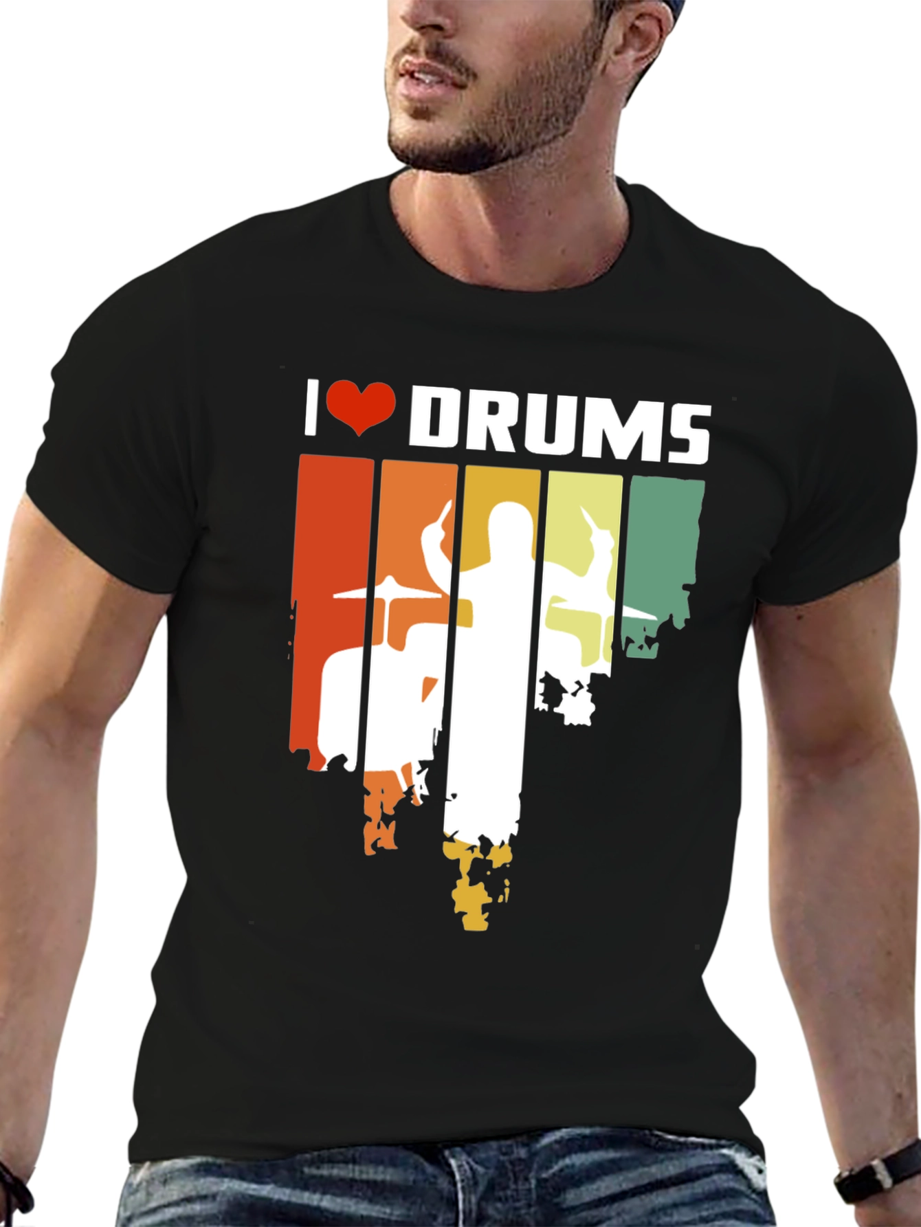 I Love Drums Graphic T-Shirt