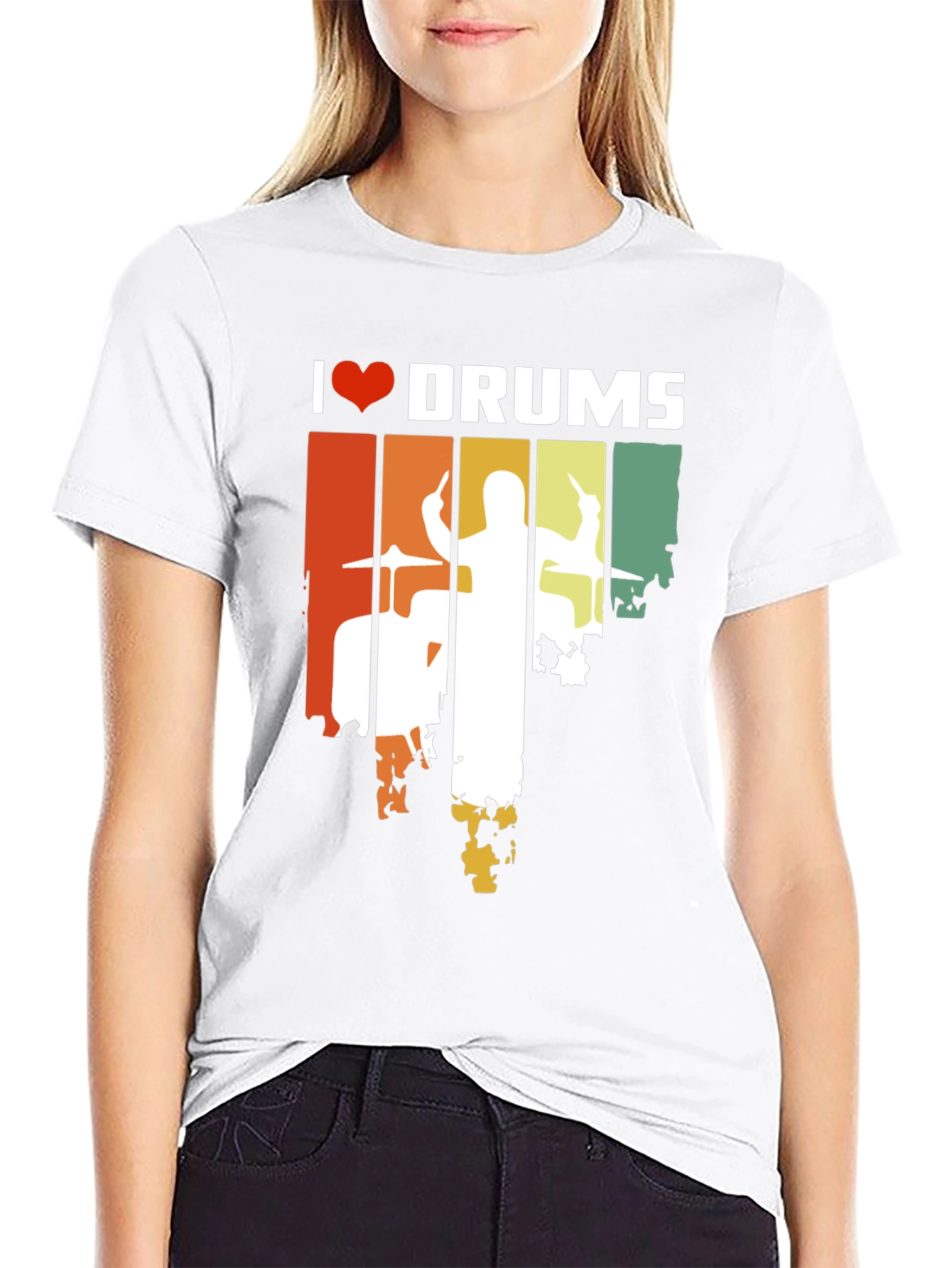 I Love Drums Graphic T-Shirt