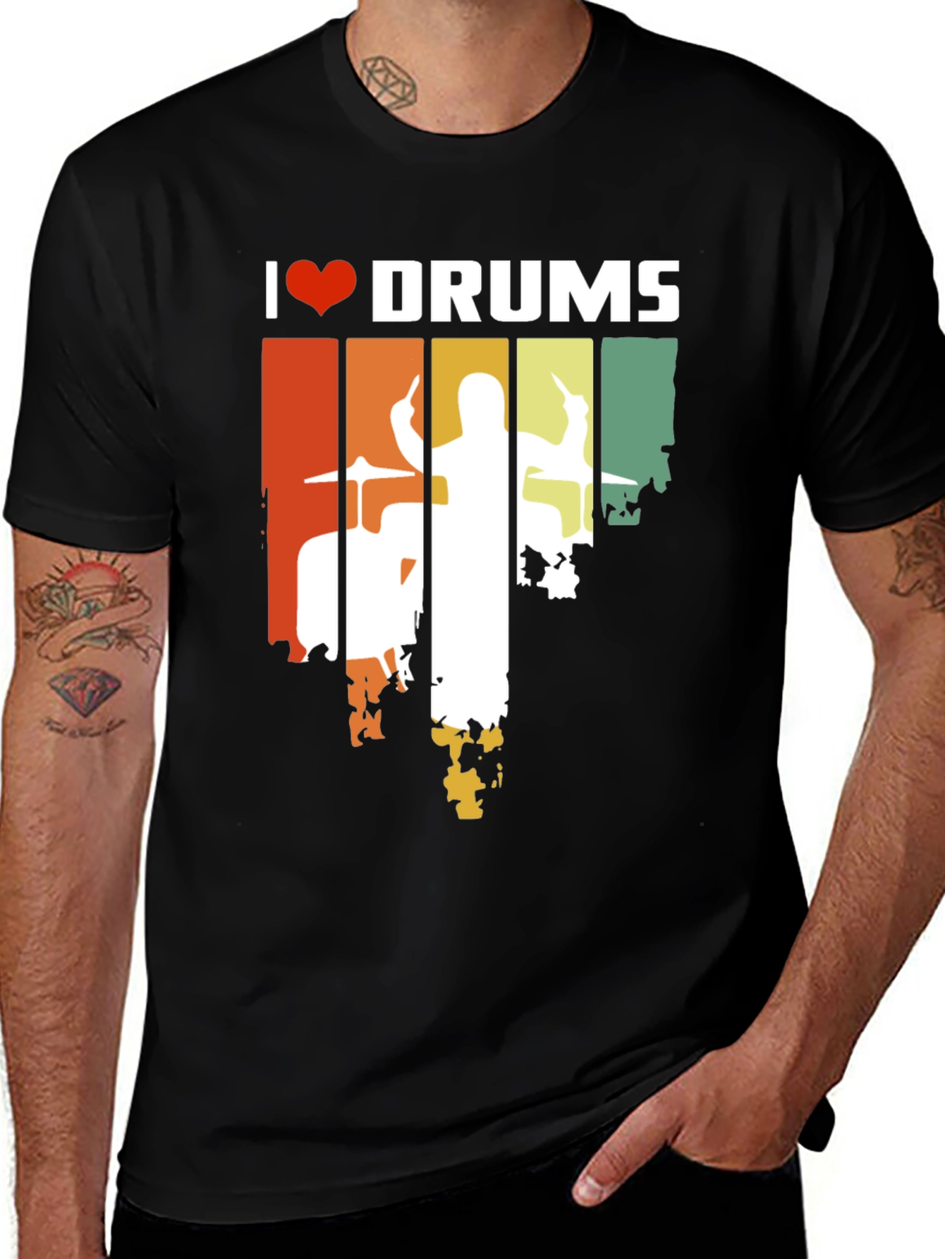I Love Drums Graphic T-Shirt