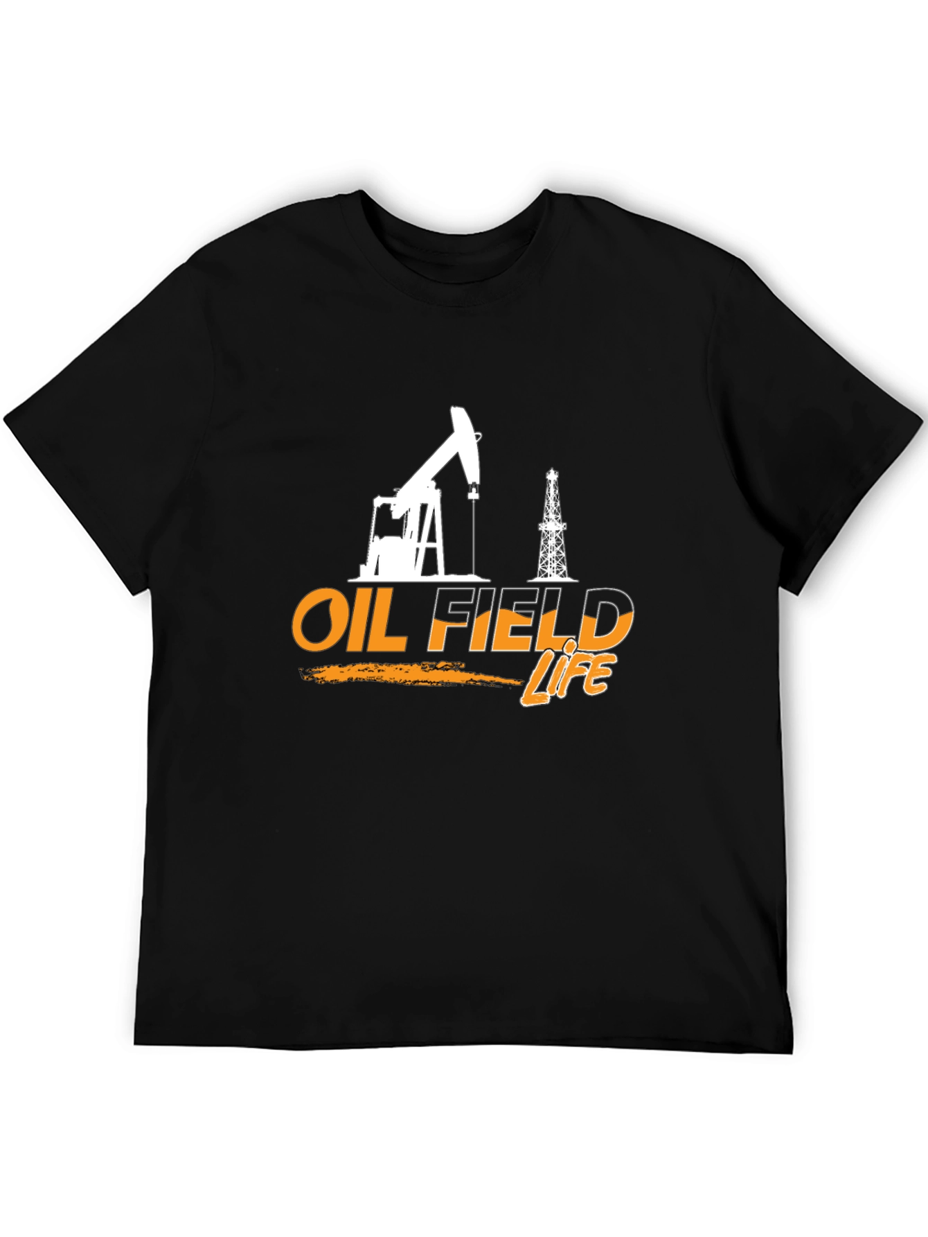 Oil Field Life Graphic T-Shirt - Black
