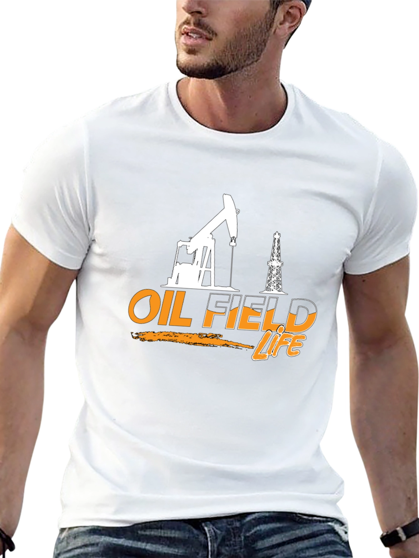 Oil Field Life Graphic T-Shirt - Black