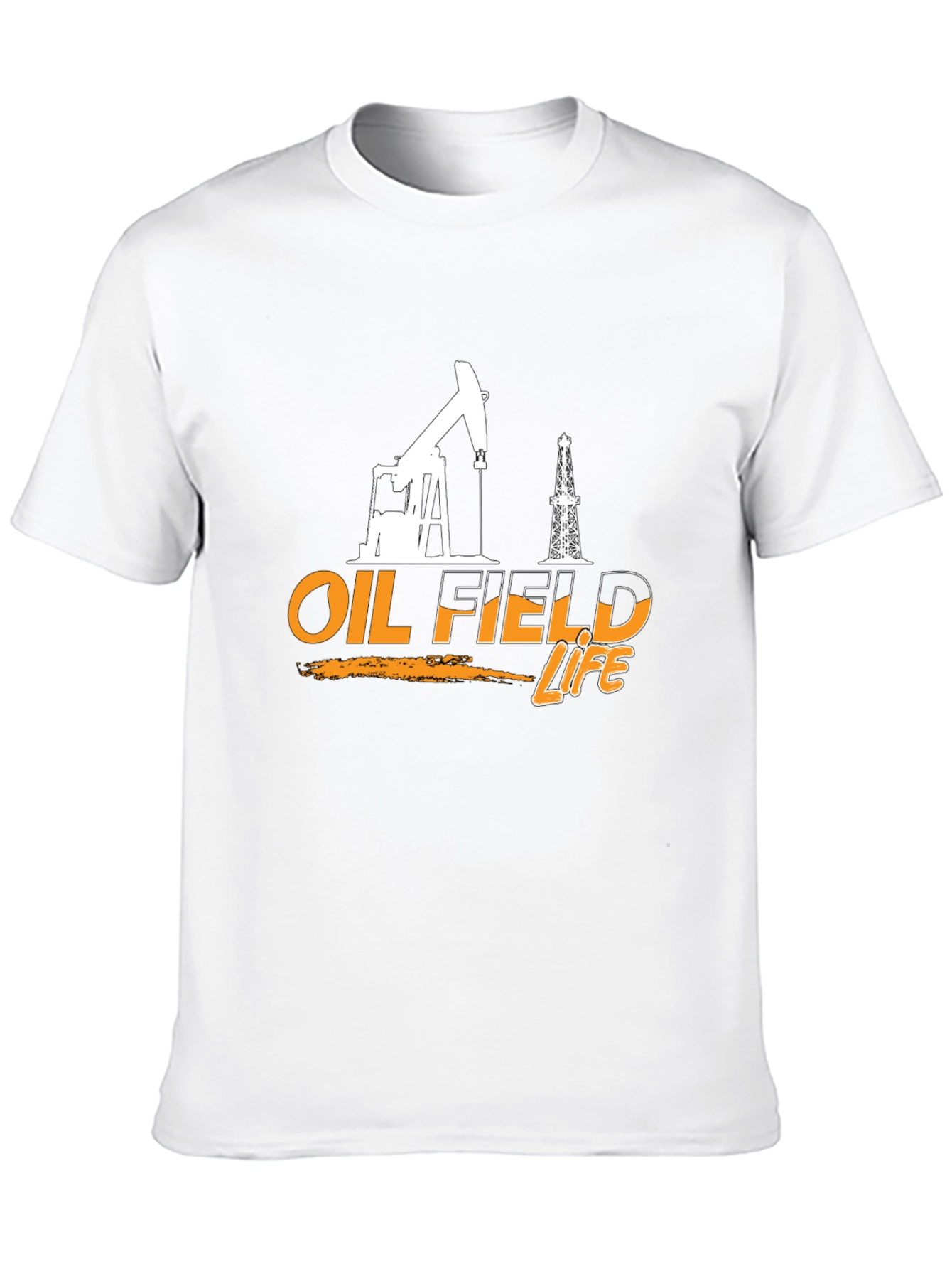 Oil Field Life Graphic T-Shirt - Black