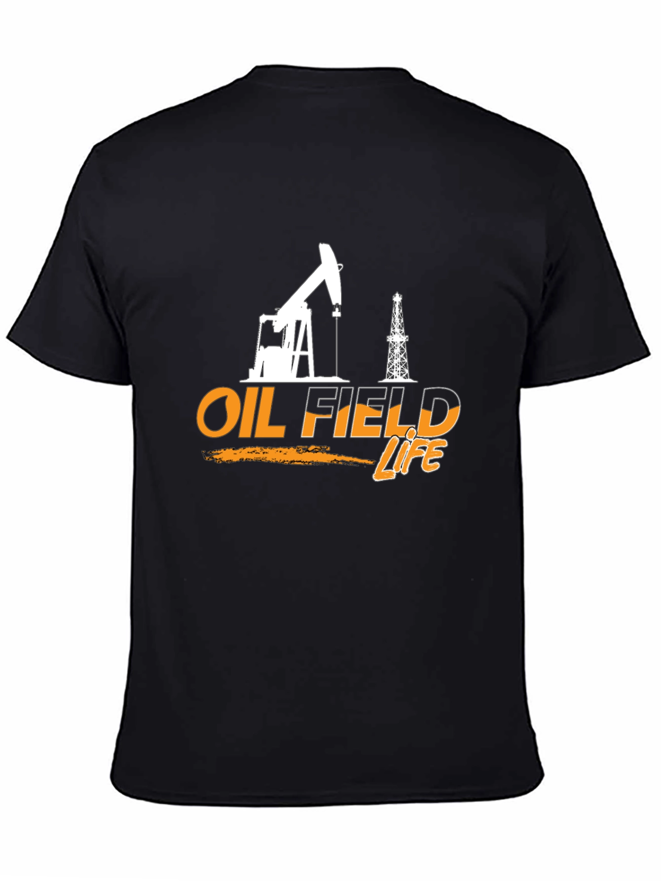 Oil Field Life Graphic T-Shirt - Black