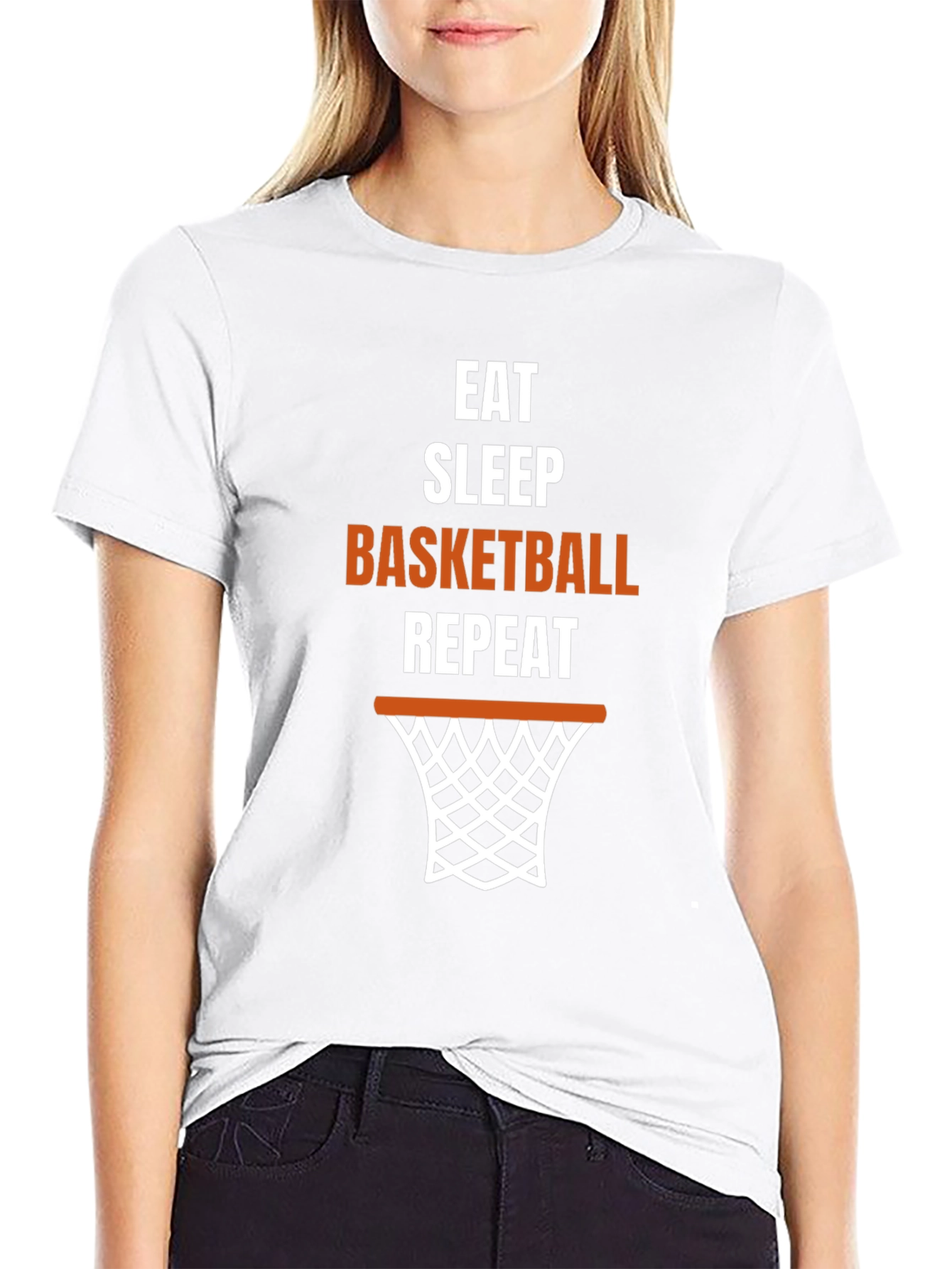 Eat Sleep Basketball Repeat Graphic T-Shirt