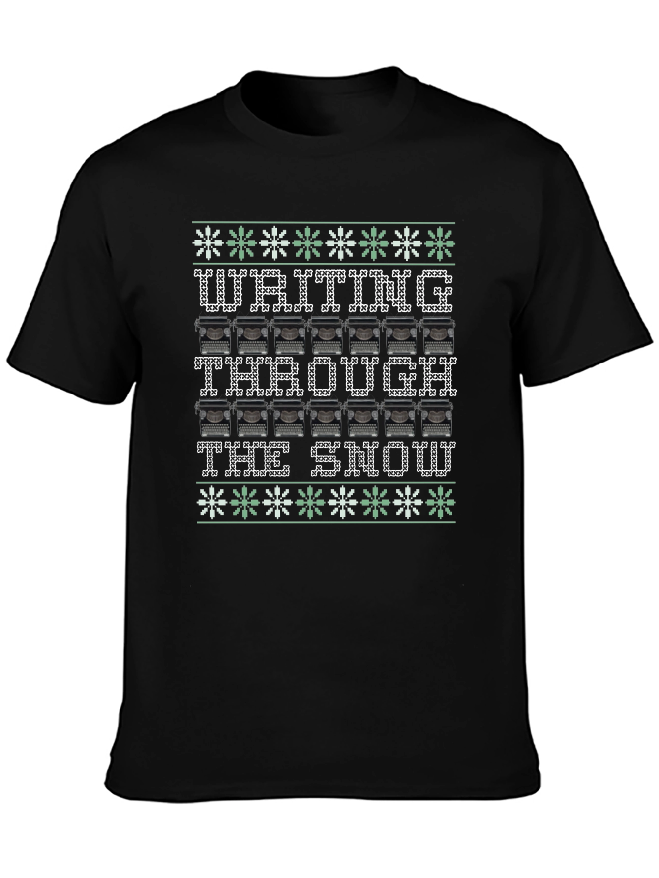 Writing Through the Snow Ugly Christmas T-Shirt