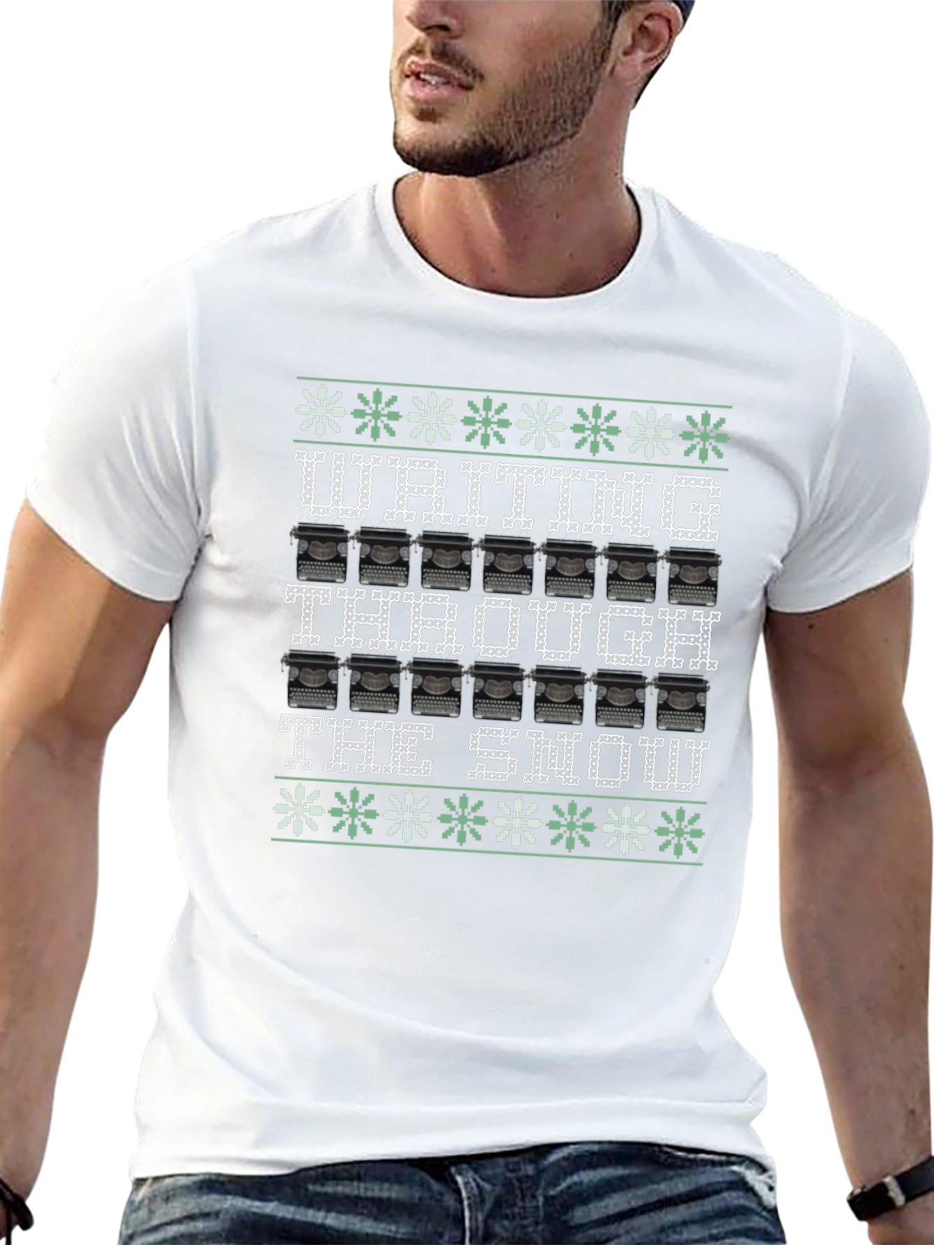 Writing Through the Snow Ugly Christmas T-Shirt