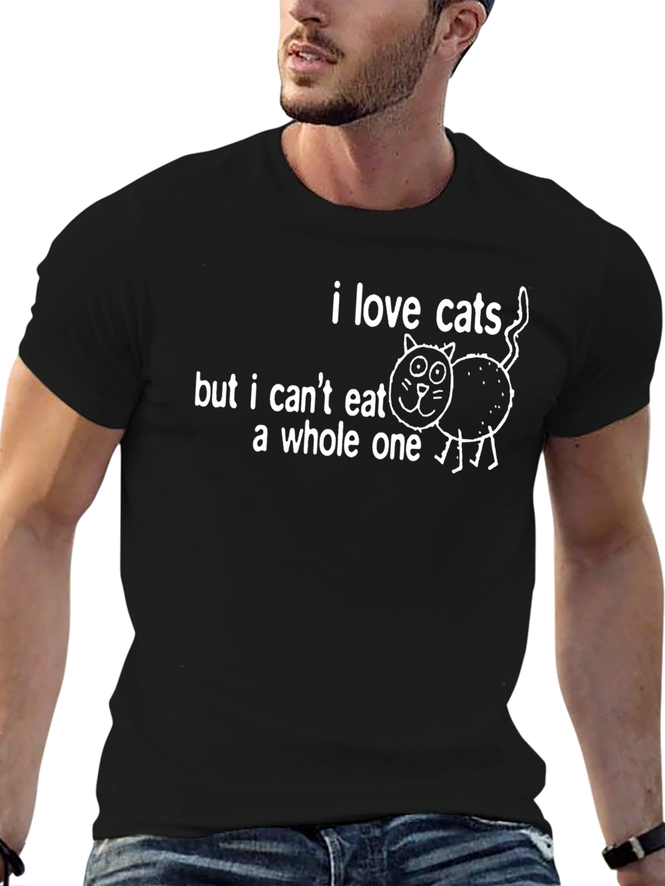 I Love Cats Funny Graphic Tee