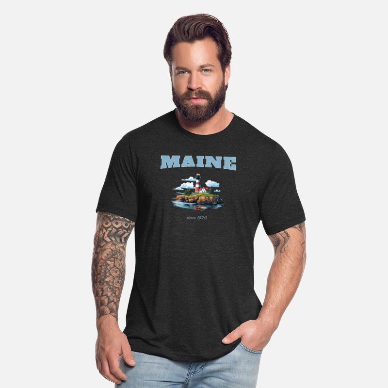 Maine Lighthouse, Patriotic Maine State Residents