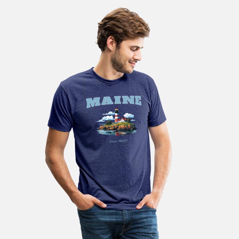Maine Lighthouse, Patriotic Maine State Residents