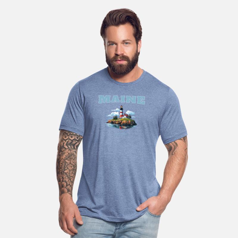 Maine Lighthouse, Patriotic Maine State Residents