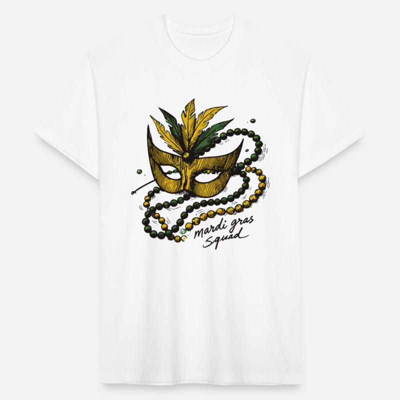 Mardi Gras Squad Mask Beads Festive Spirit