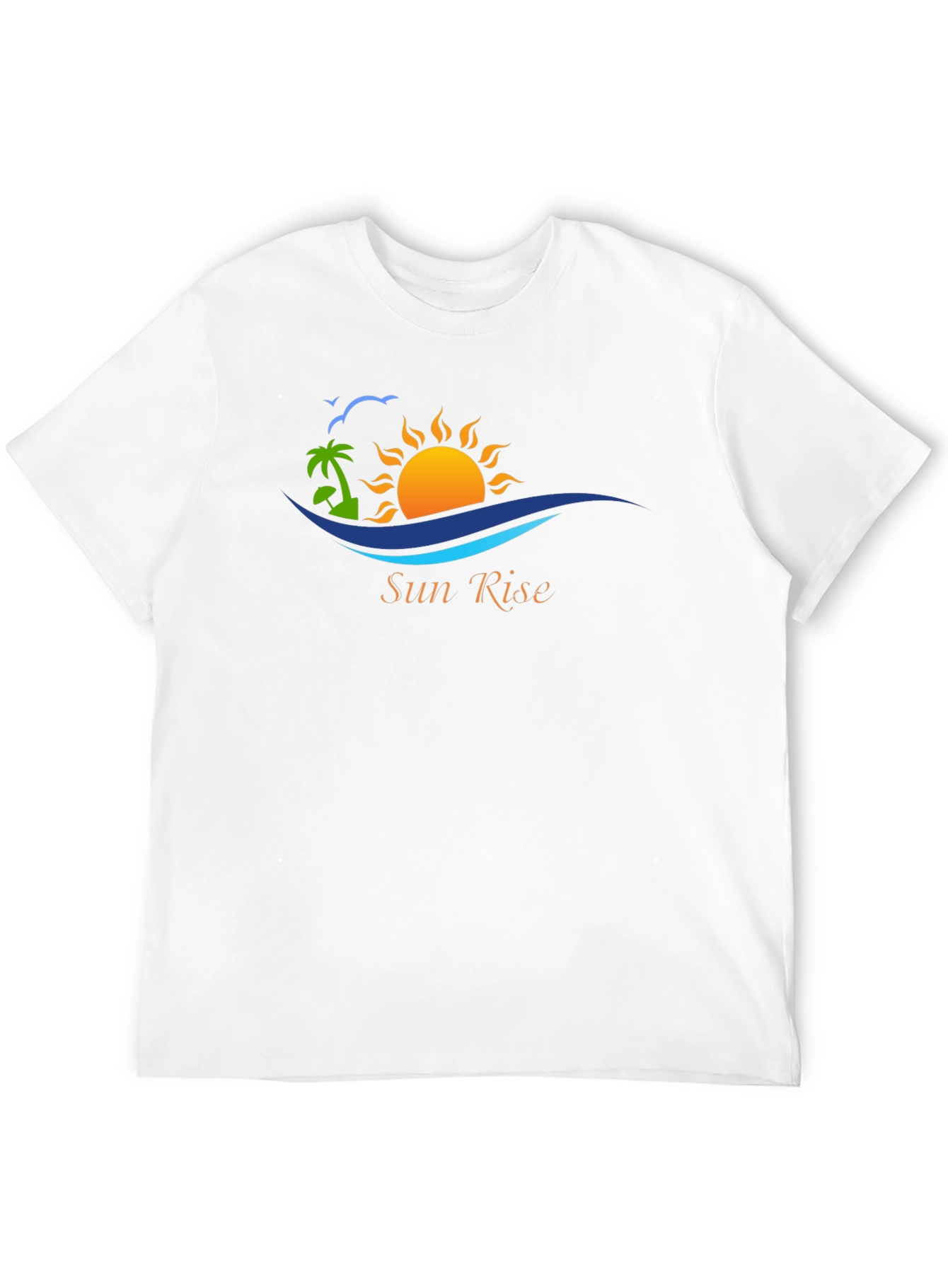 Sunrise Graphic Tee - Black Cotton T-Shirt