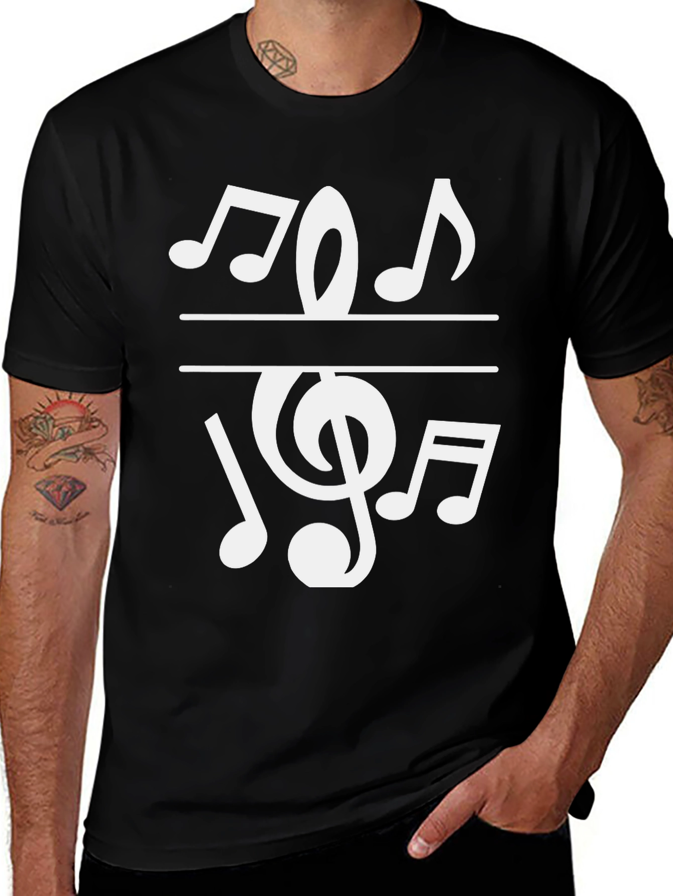 Musical Notes Graphic T-Shirt