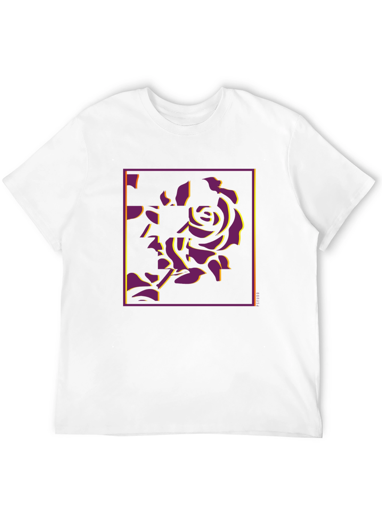 Modern Rose Graphic Tee - Stylish Black T-Shirt