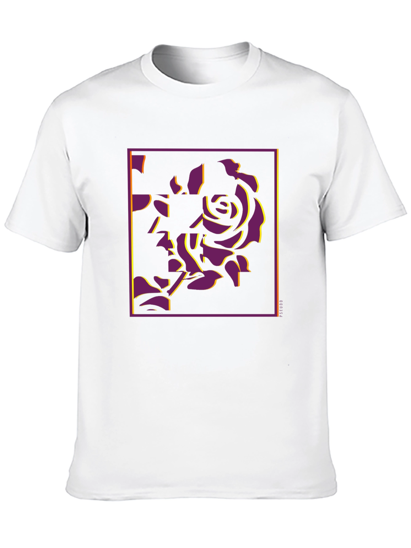 Modern Rose Graphic Tee - Stylish Black T-Shirt