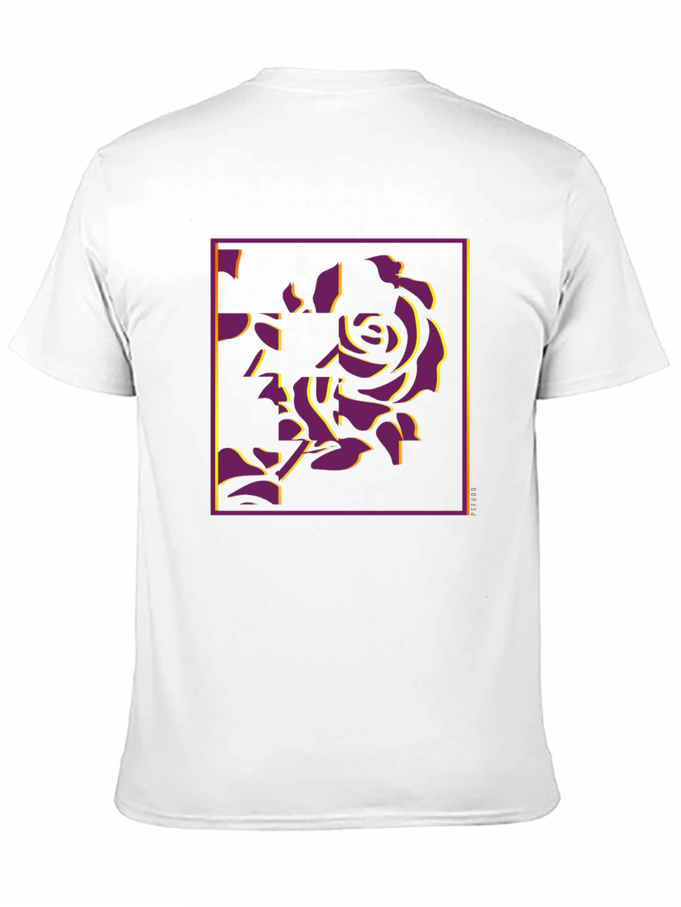 Modern Rose Graphic Tee - Stylish Black T-Shirt