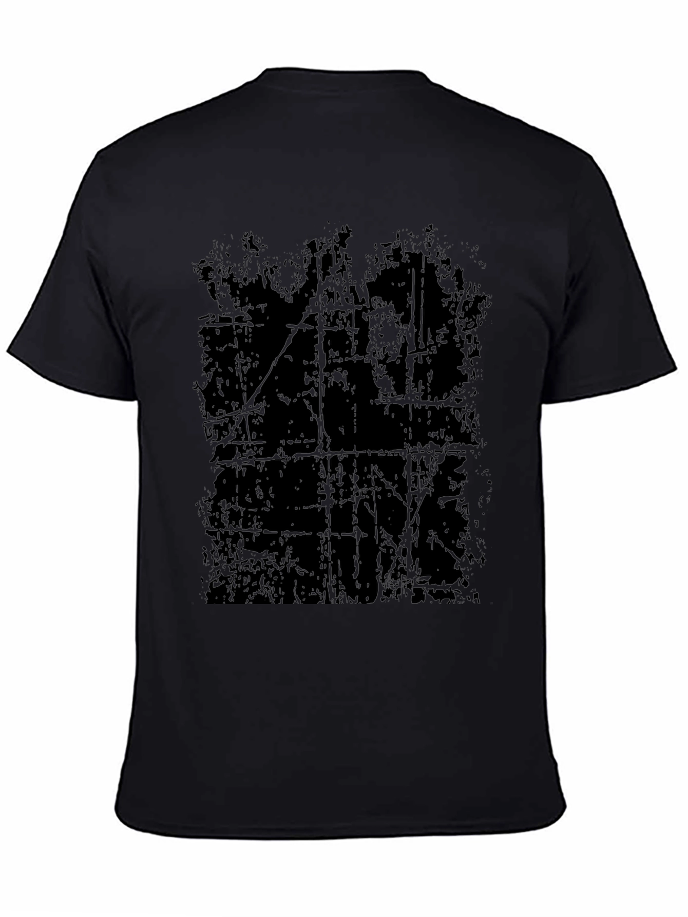 Distressed Graphic Black T-Shirt