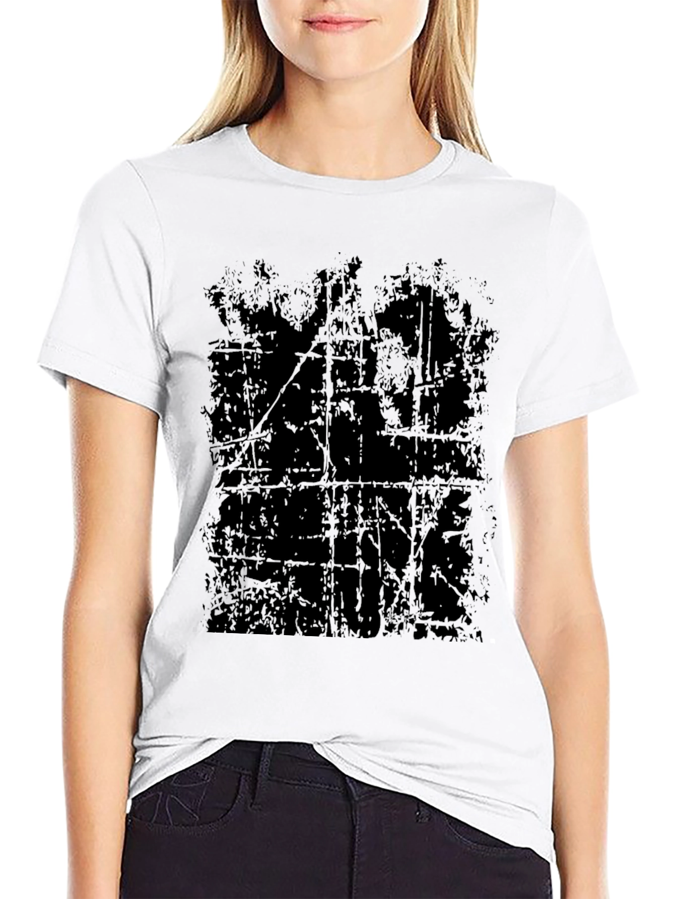 Distressed Graphic Black T-Shirt