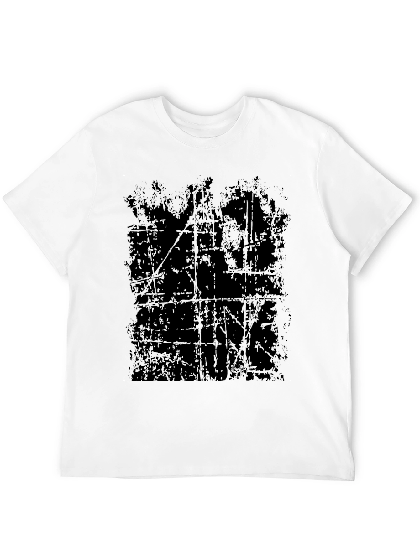Distressed Graphic Black T-Shirt