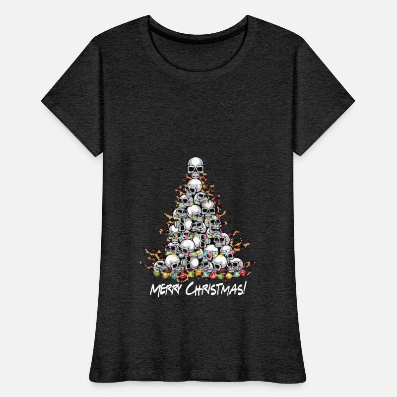 Merry Christmas Skull Pine Tree Funny Skull Lovers