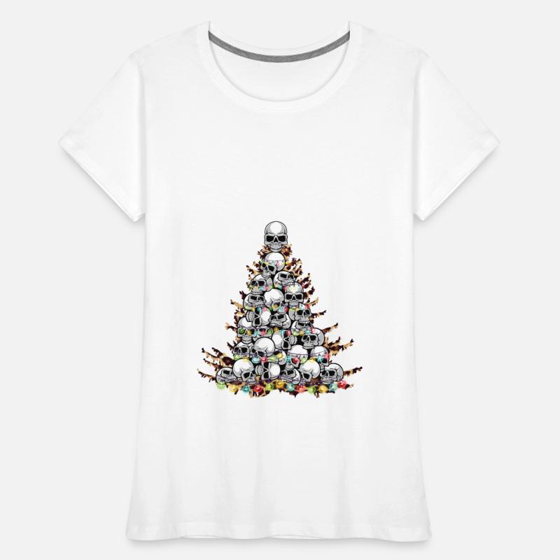 Merry Christmas Skull Pine Tree Funny Skull Lovers