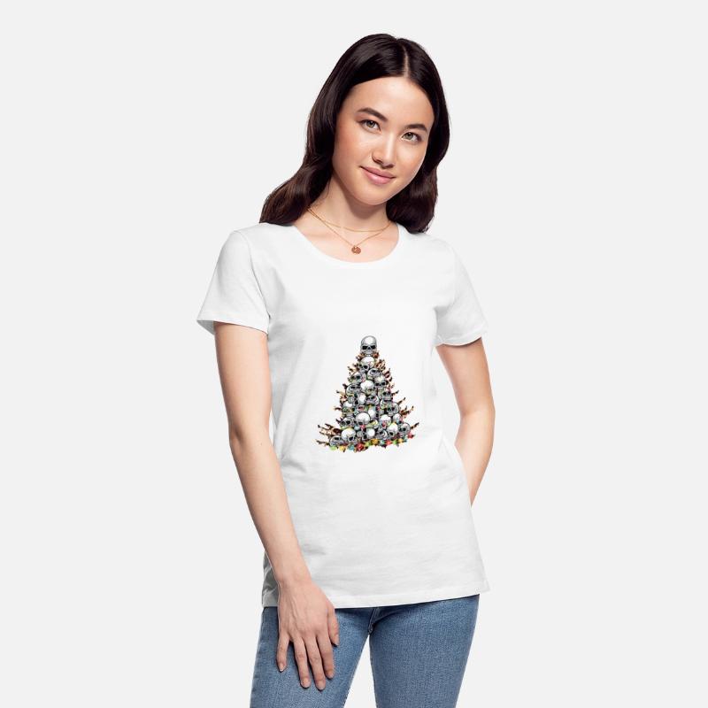 Merry Christmas Skull Pine Tree Funny Skull Lovers