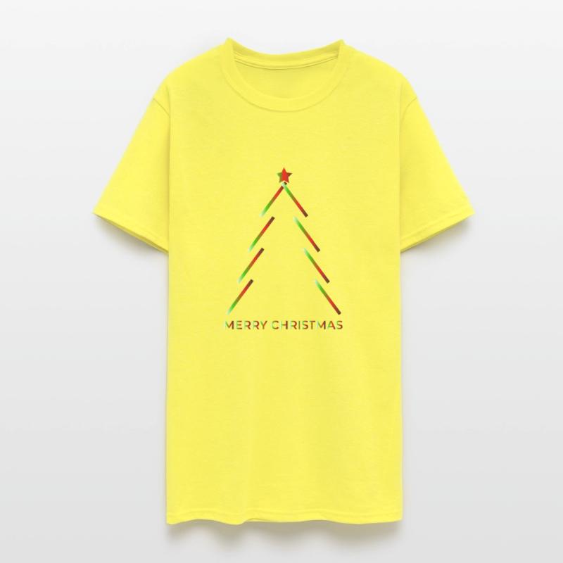 Merry Christmas Tree Rainbow Horizontal Word