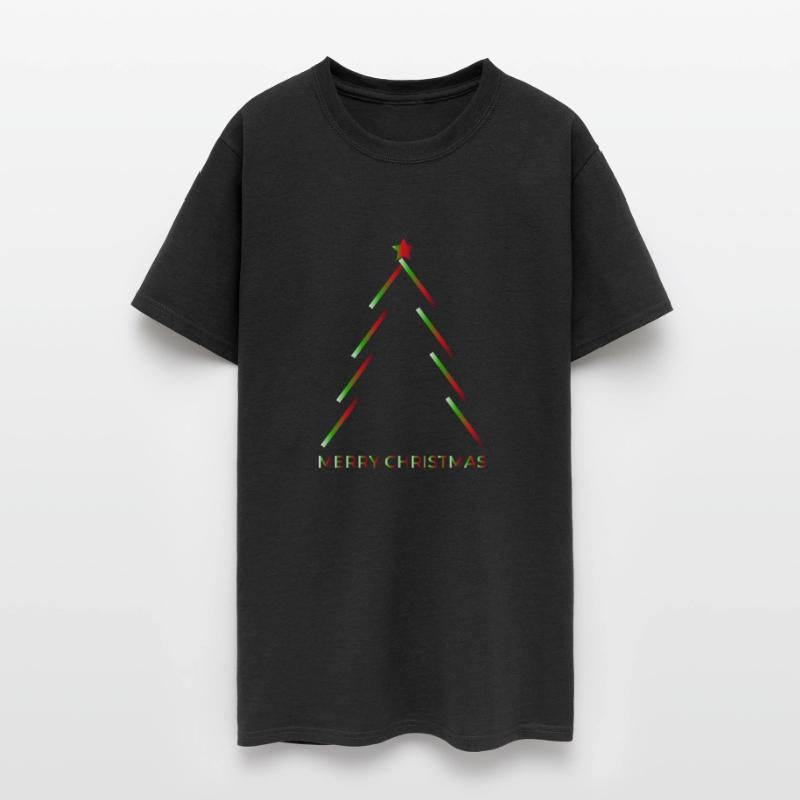 Merry Christmas Tree Rainbow Horizontal Word