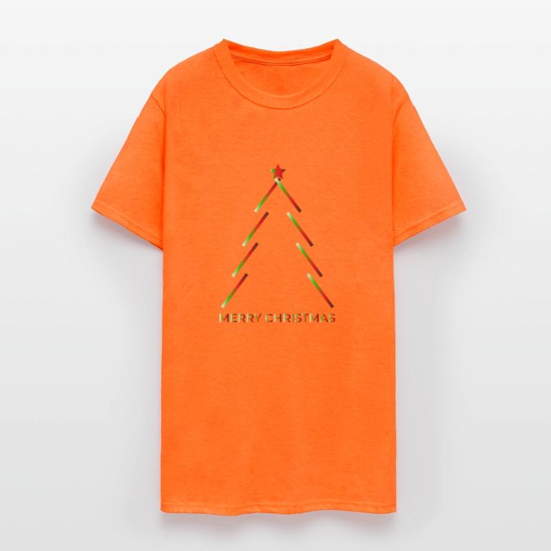 Merry Christmas Tree Rainbow Horizontal Word