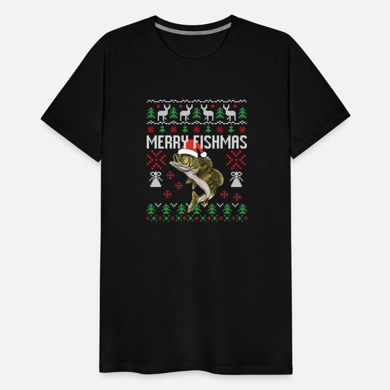 Merry Fishmas Ugly Christmas Sweate Angler Fishing