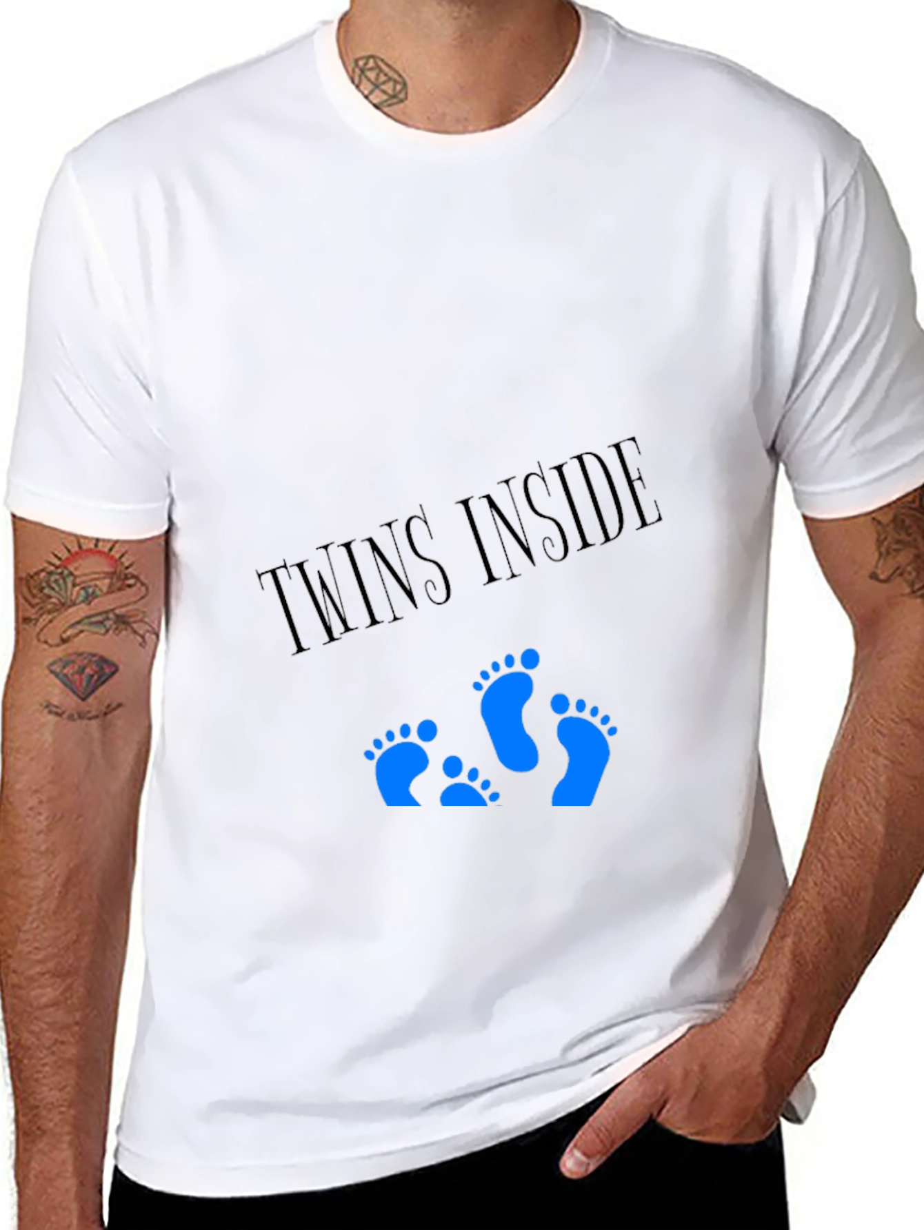 Twins Inside T-Shirt - Expecting Dad Tee