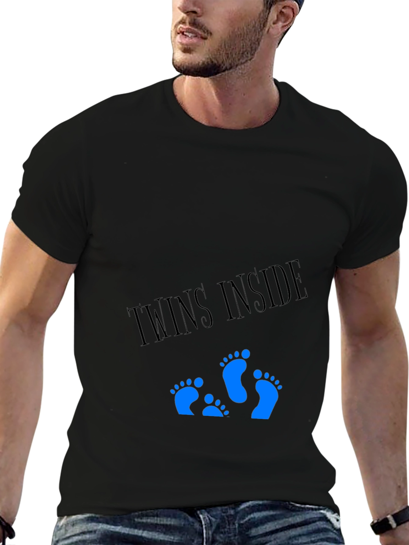 Twins Inside T-Shirt - Expecting Dad Tee
