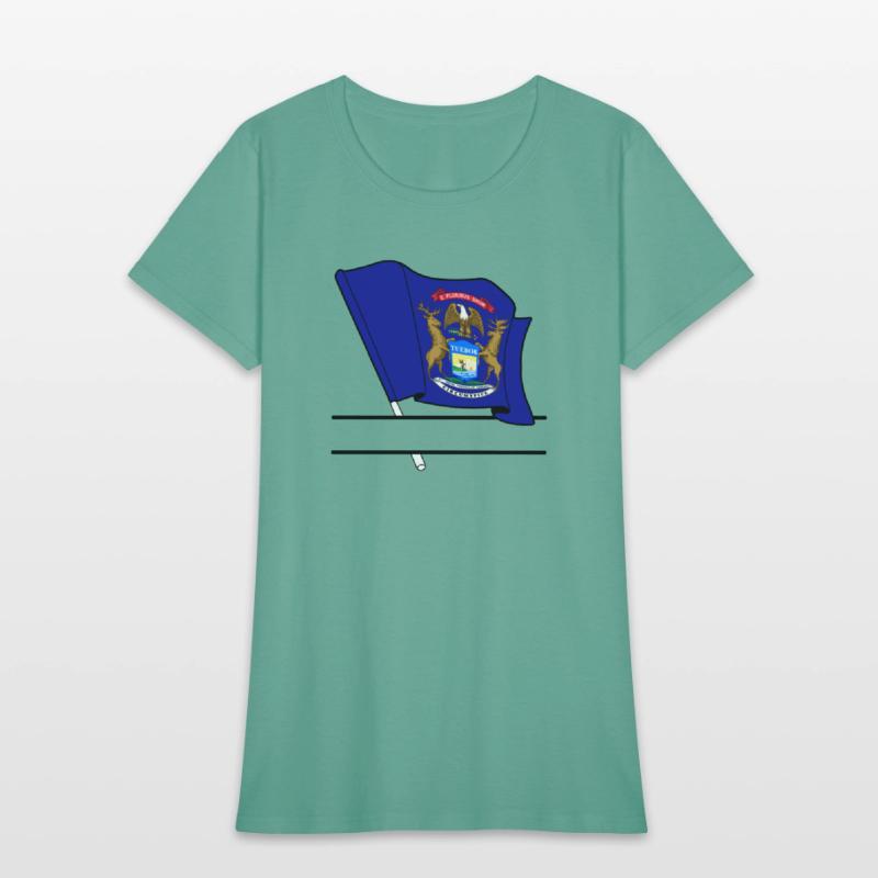 Michigan flag text banner