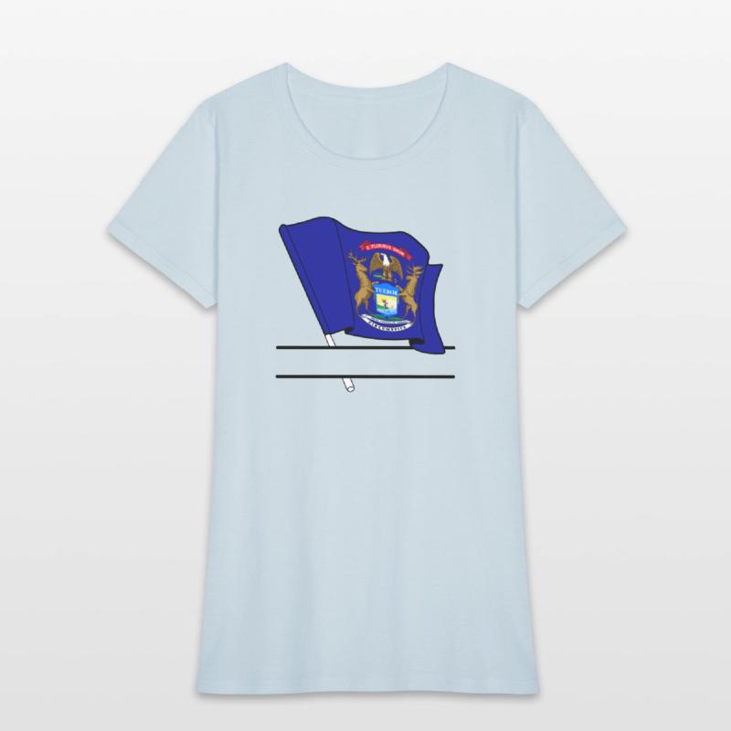 Michigan flag text banner