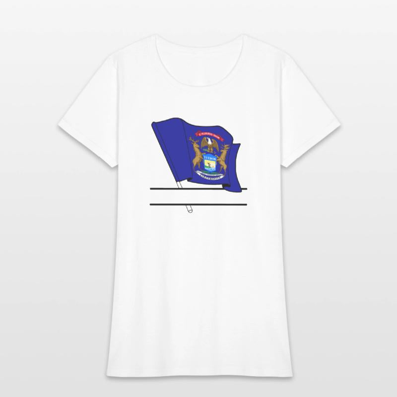 Michigan flag text banner
