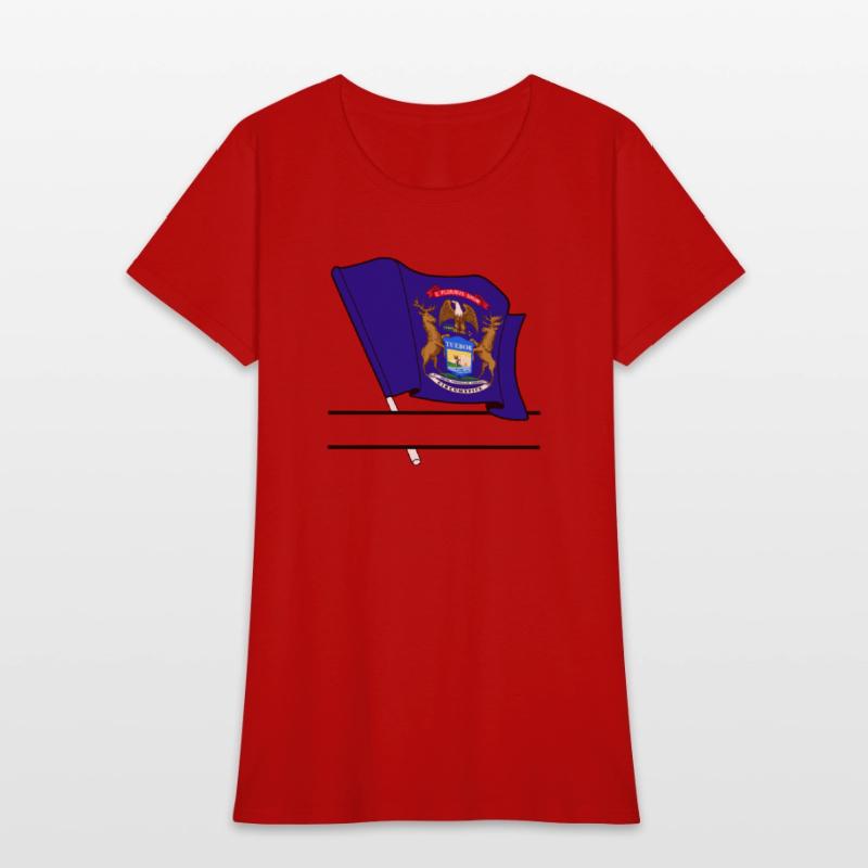 Michigan flag text banner