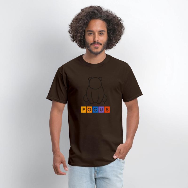 Minimal Panda Line Art with Colorful Focus Text