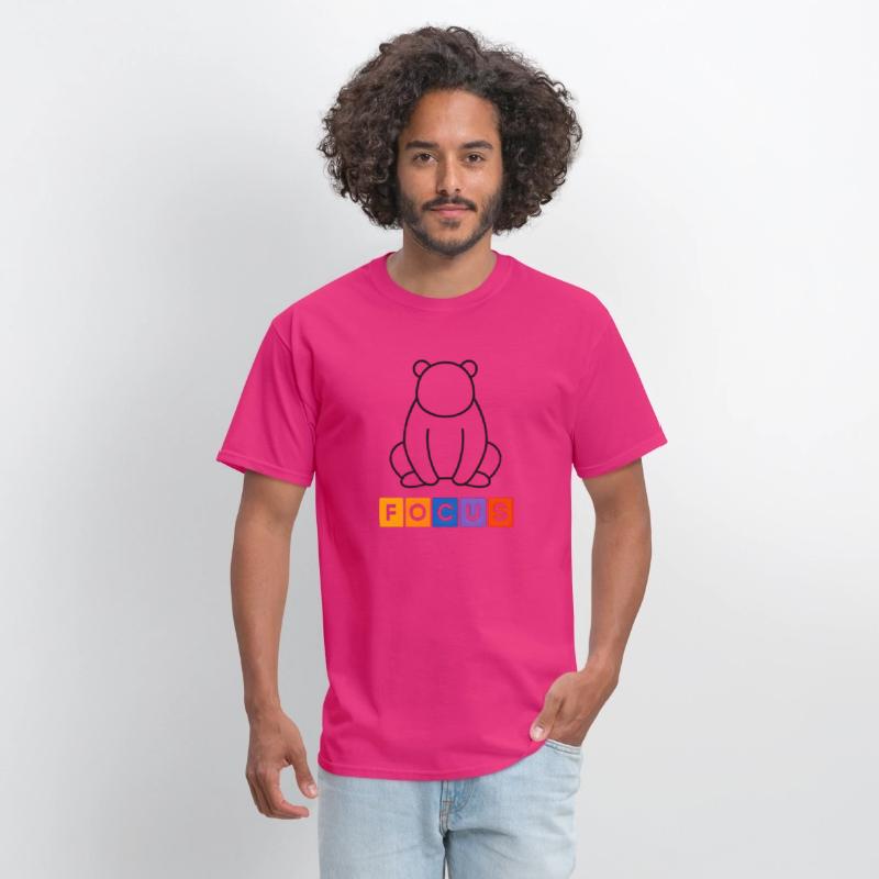 Minimal Panda Line Art with Colorful Focus Text