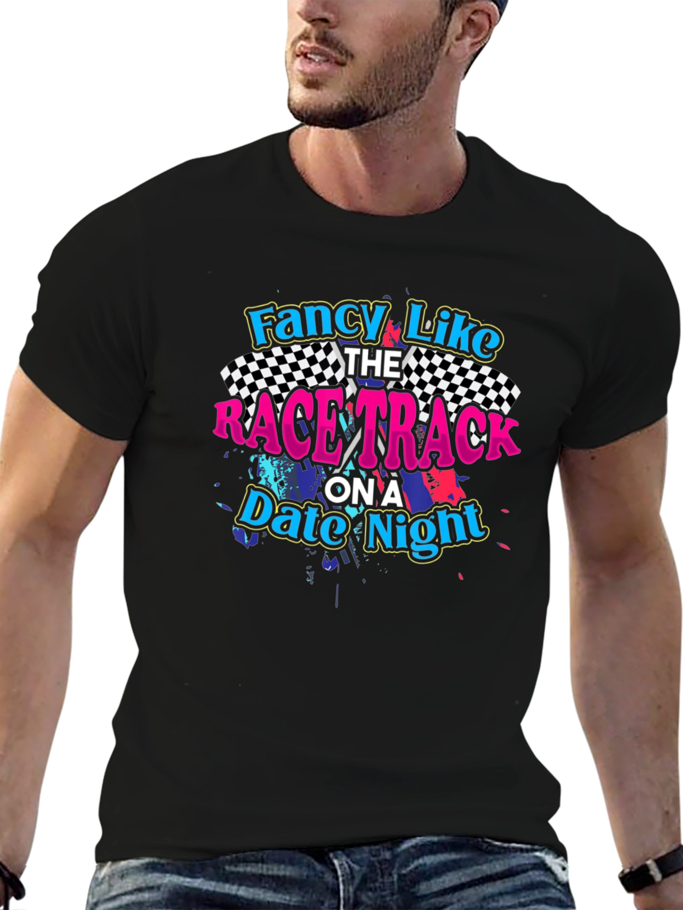Fancy Like Race Track Date Night Graphic Tee