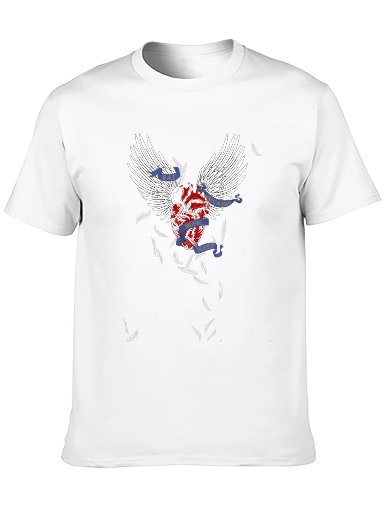 Winged Heart Graphic T-Shirt - Black