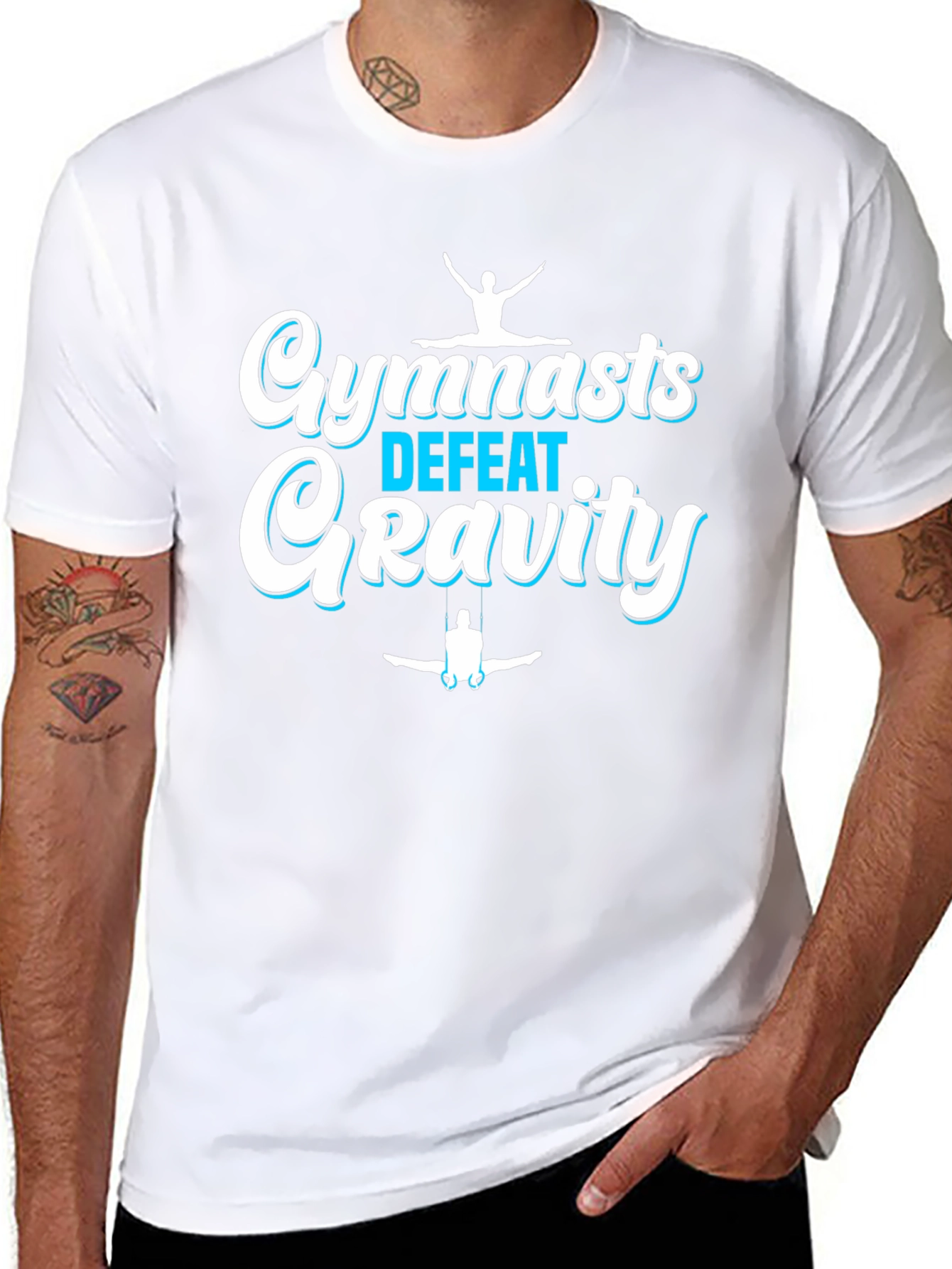 Gymnastics Defeat Gravity Black T-Shirt