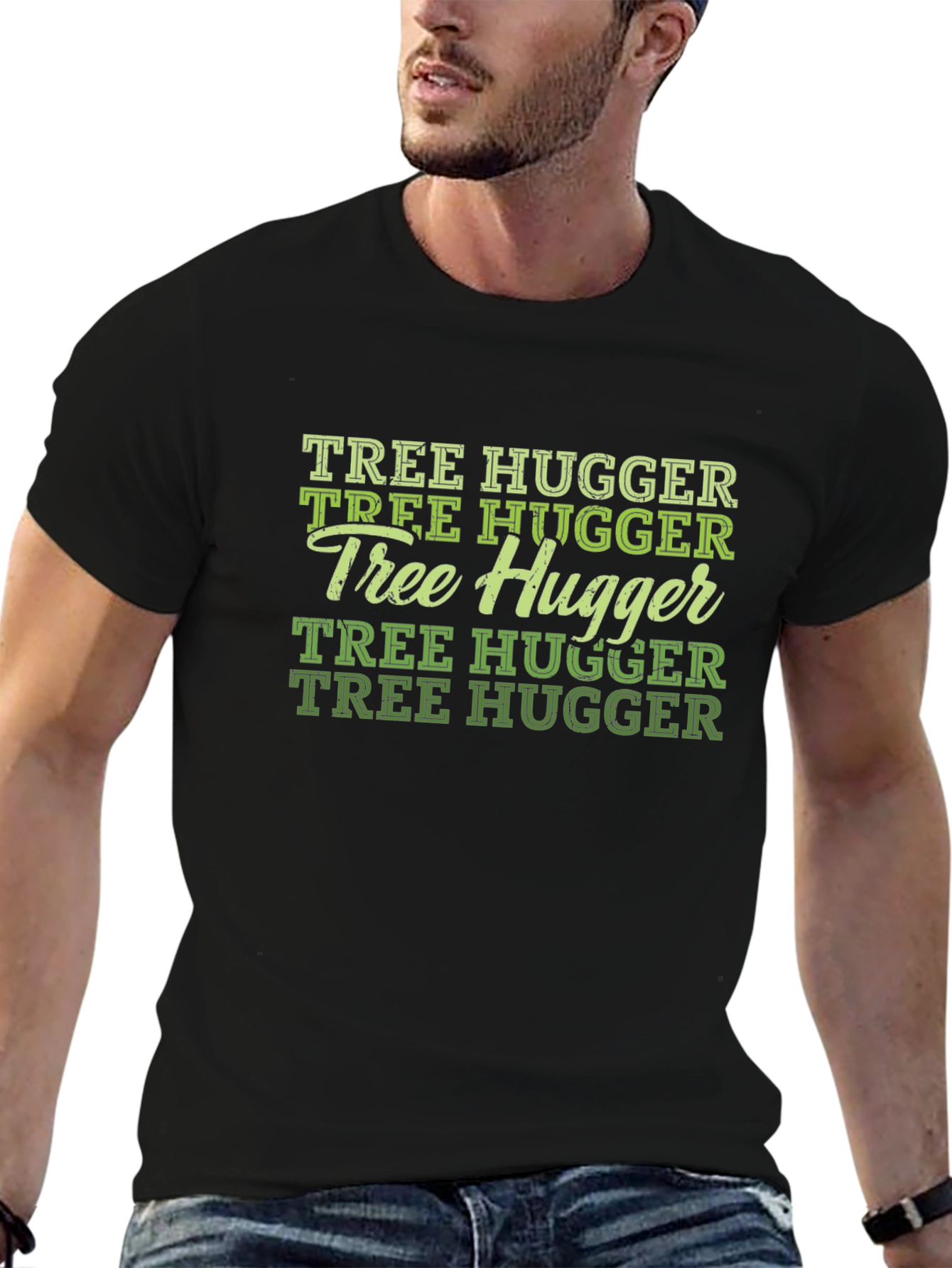 Tree Hugger Graphic T-Shirt - Eco-Friendly Tee