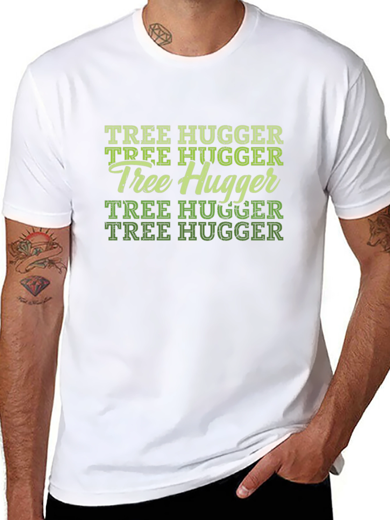 Tree Hugger Graphic T-Shirt - Eco-Friendly Tee