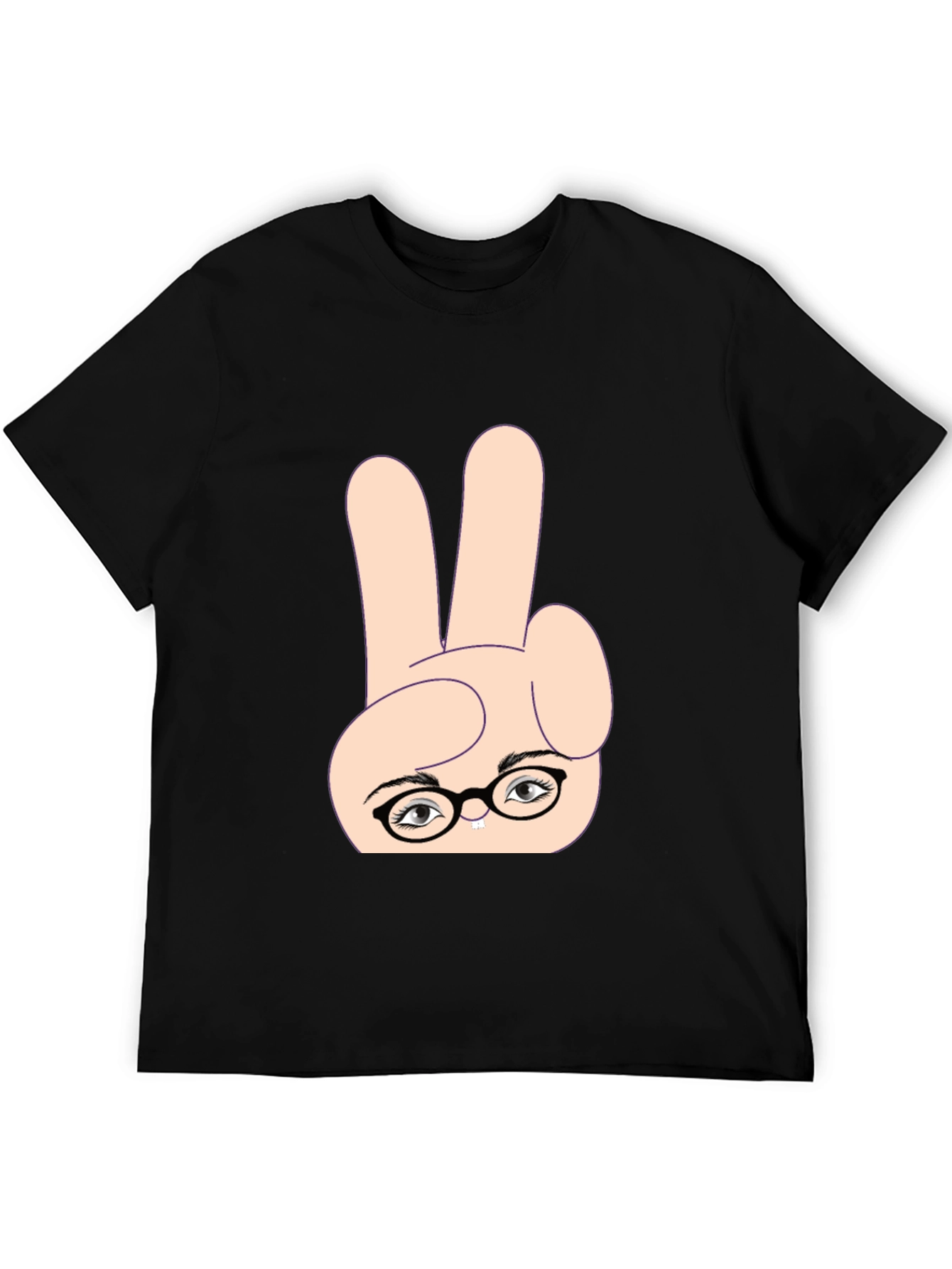 Funny Peace Sign Nerd T-Shirt