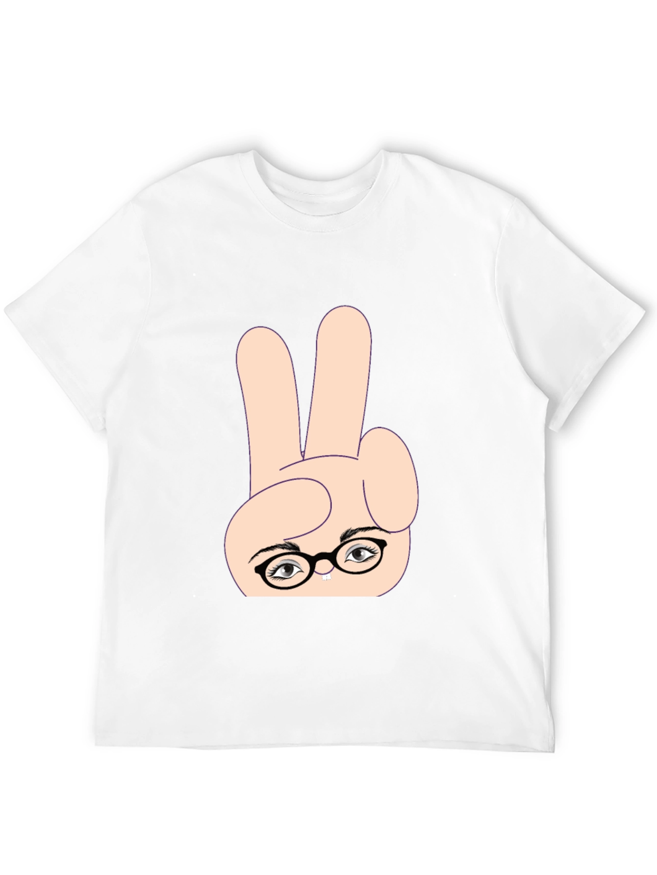 Funny Peace Sign Nerd T-Shirt