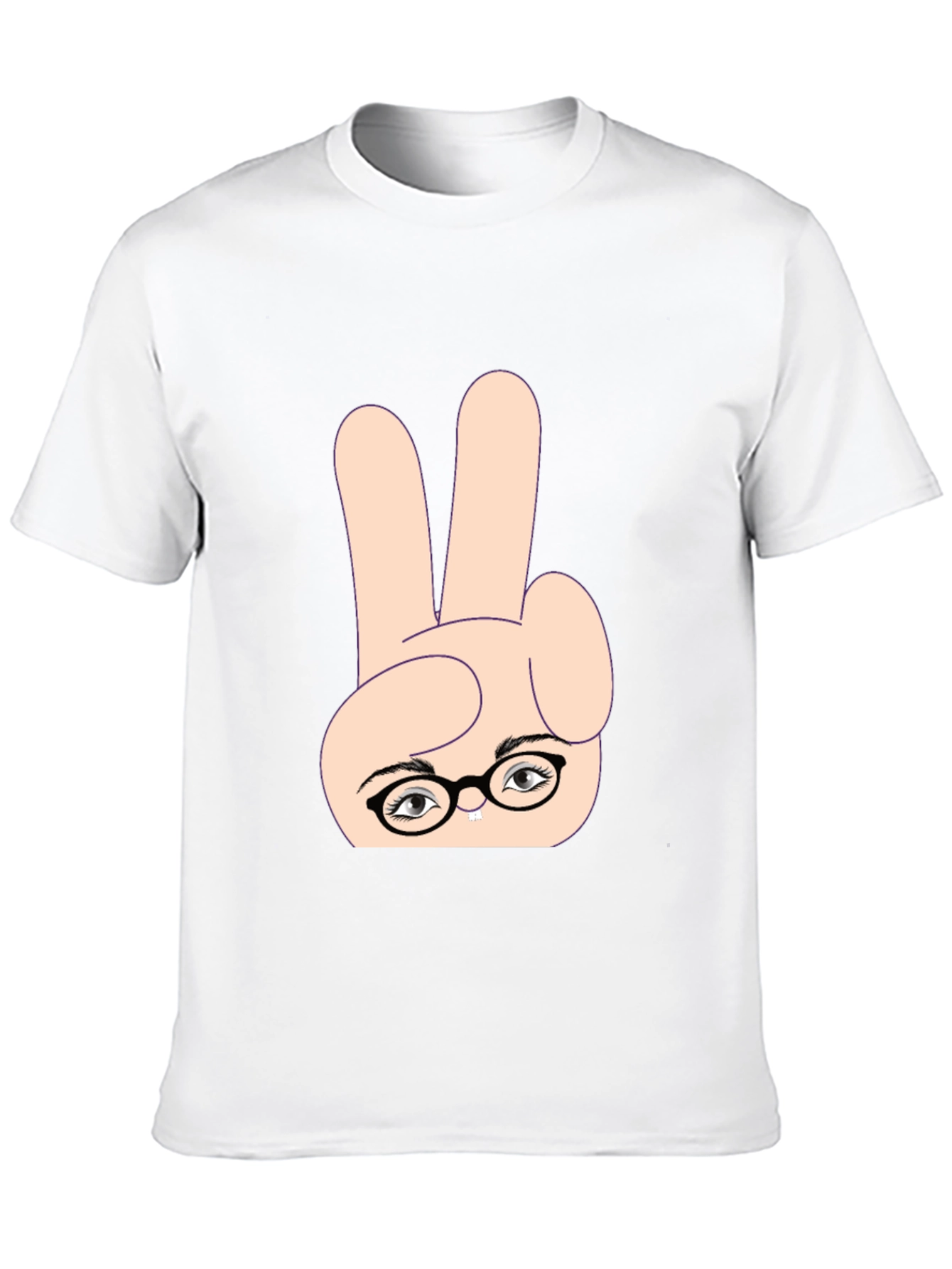 Funny Peace Sign Nerd T-Shirt