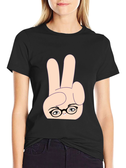 Funny Peace Sign Nerd T-Shirt