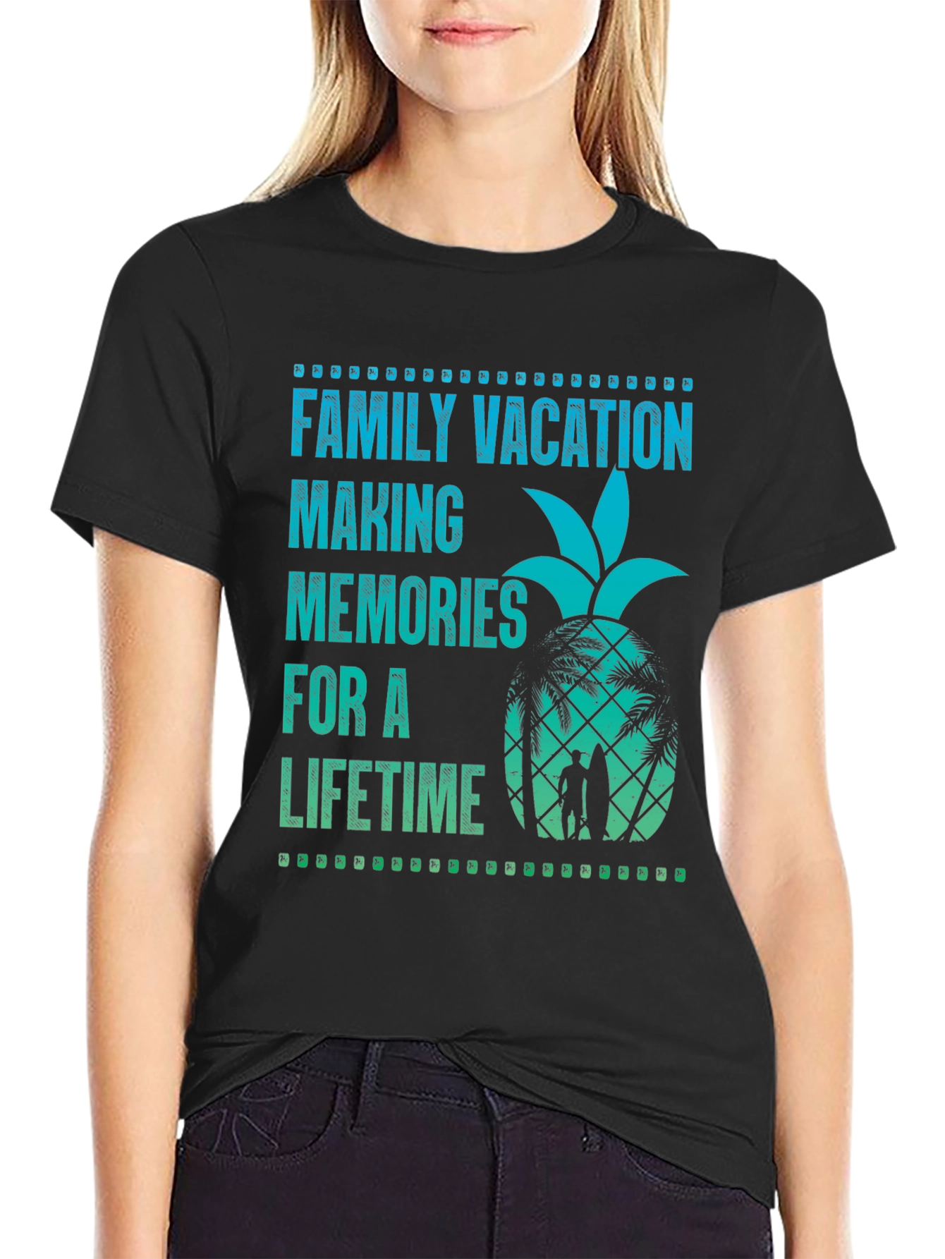 Family Vacation Pineapple Graphic Tee