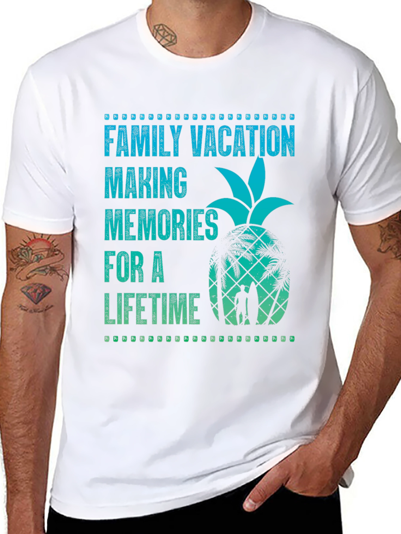 Family Vacation Pineapple Graphic Tee